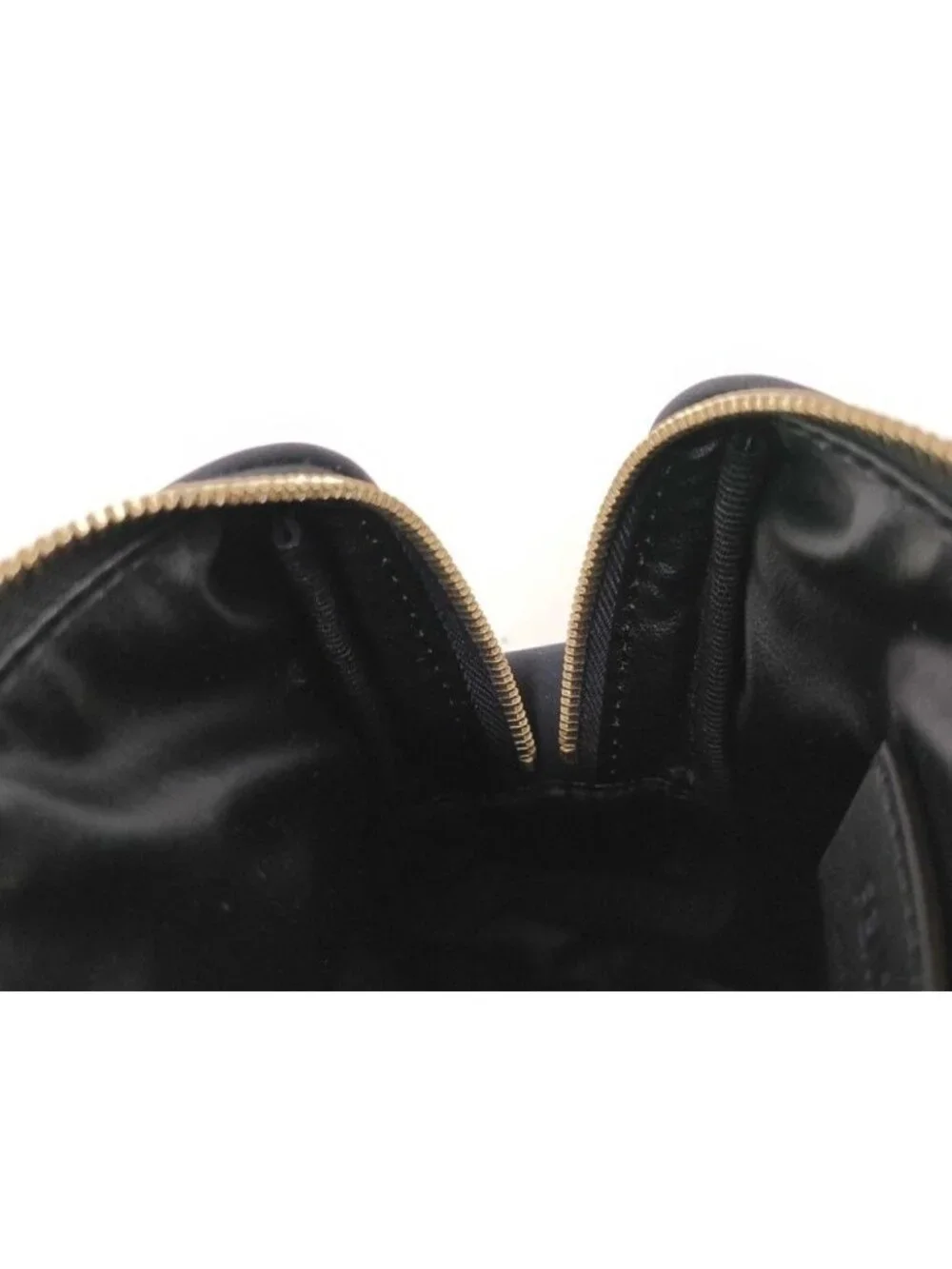 Fendi Pouch Makeuppouch Black Canvas FF Embossed Gold